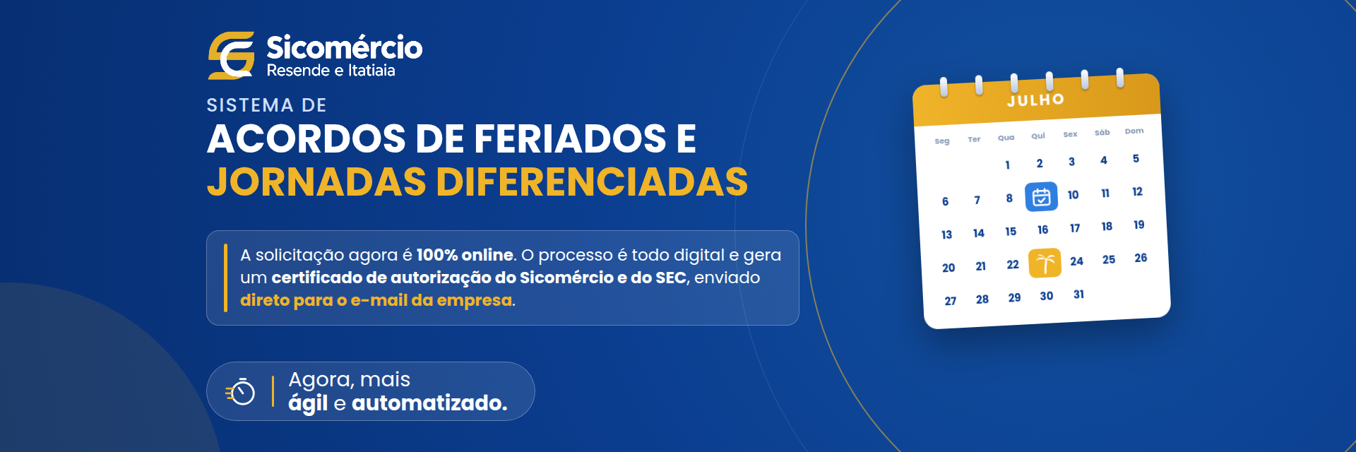 Sistema Digital de Acordos de Feriados e Jornadas Diferenciadas é lançado